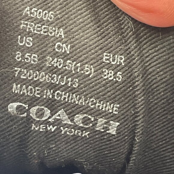 Coach Freesia Woman's Black Grey Signature HighTop Sneakers Size 8.5B SKU 9431 - Picture 6 of 16